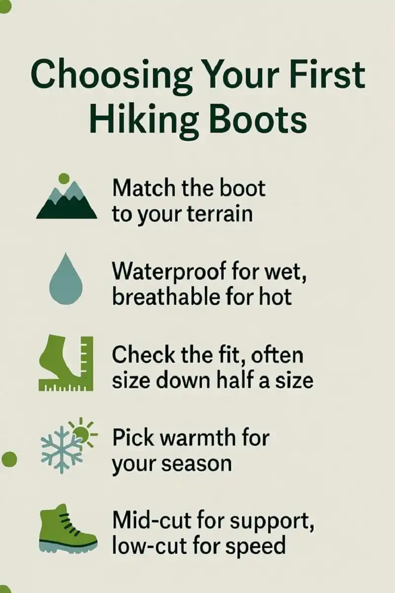How to choose hiking boots for beginners checklist