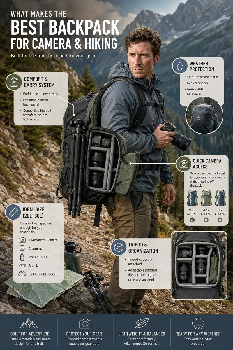 Essential features of the best backpack for camera and hiking