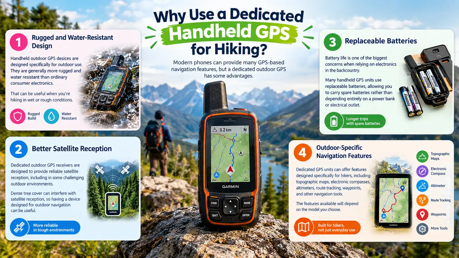 Handheld GPS for hiking